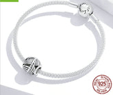 Berloque 925 Sterling Silver Heart Charms Flower Mixed glass Beads Fit Charm Bracelet & Bangle Silver 925 Jewelry Making